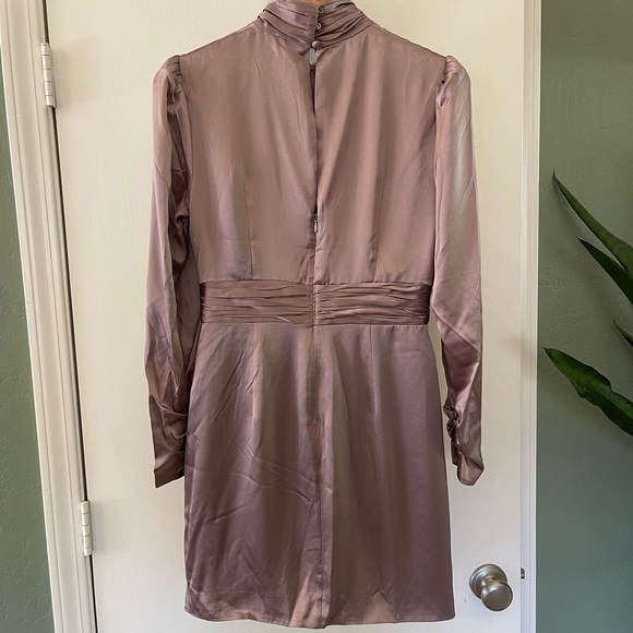 Cinq a Sept Nancy Dress Desert rose. Size 4. Silk long sleeve mini dress. NWT - Picture 6 of 9